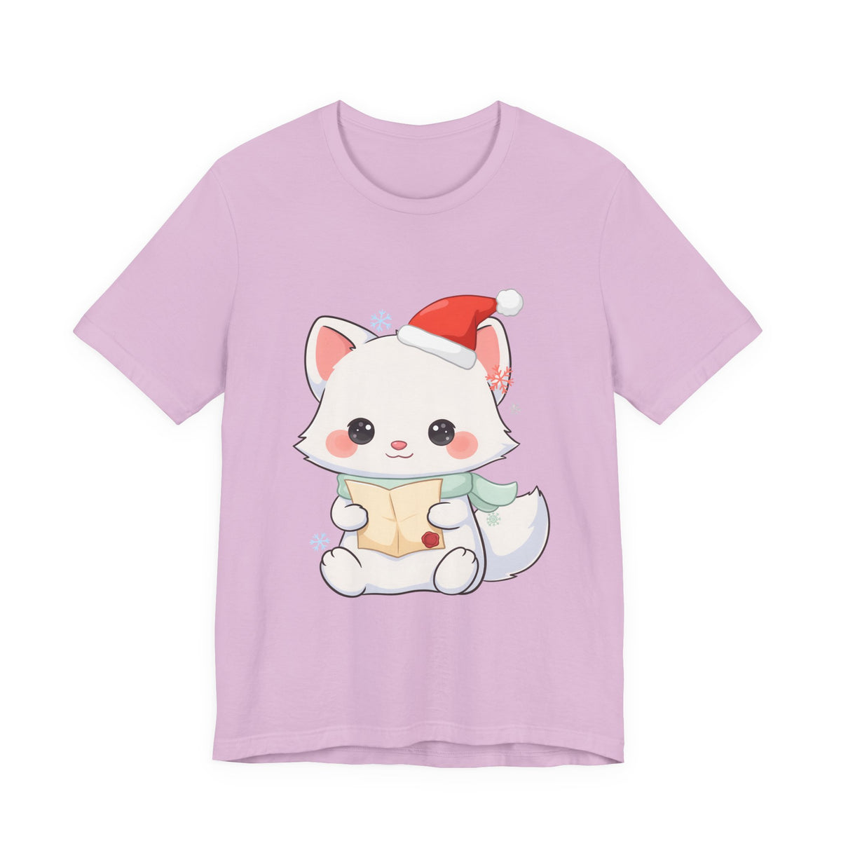 Christmas Arctic Fox T-Shirt for Cozy Holiday Readers