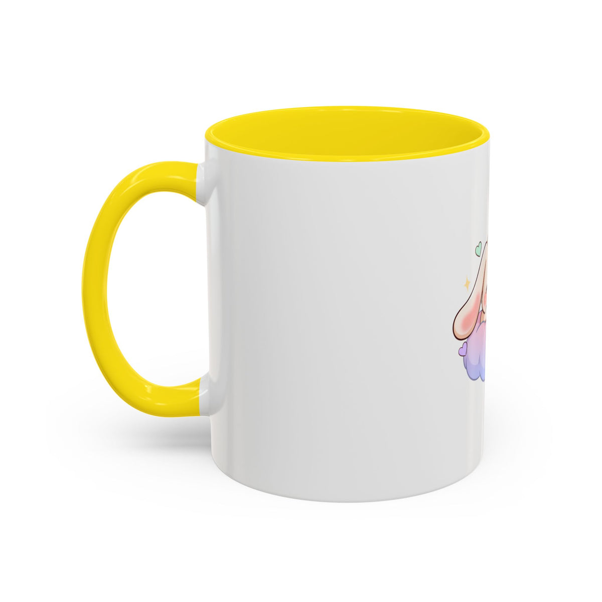 Kawaii Bunny Accent Coffee Mug, Dreamy Cute Animal Gift
