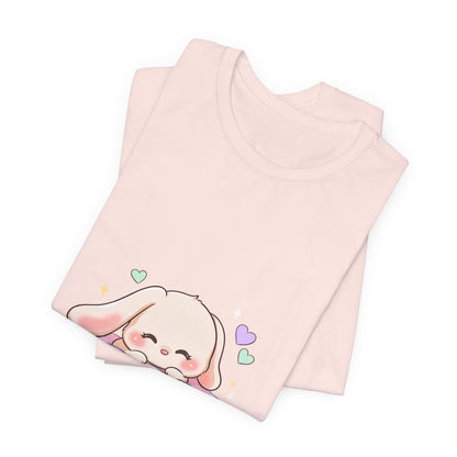 Kawaii Sleeping Bunny Tee, Cute Cloud Nap Unisex Shirt
