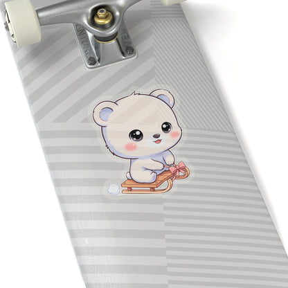 Kawaii Polar Bear Sticker, Cute Winter Gift