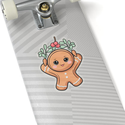 Kawaii Gingerbread Sticker for Cozy Christmas Cheer
