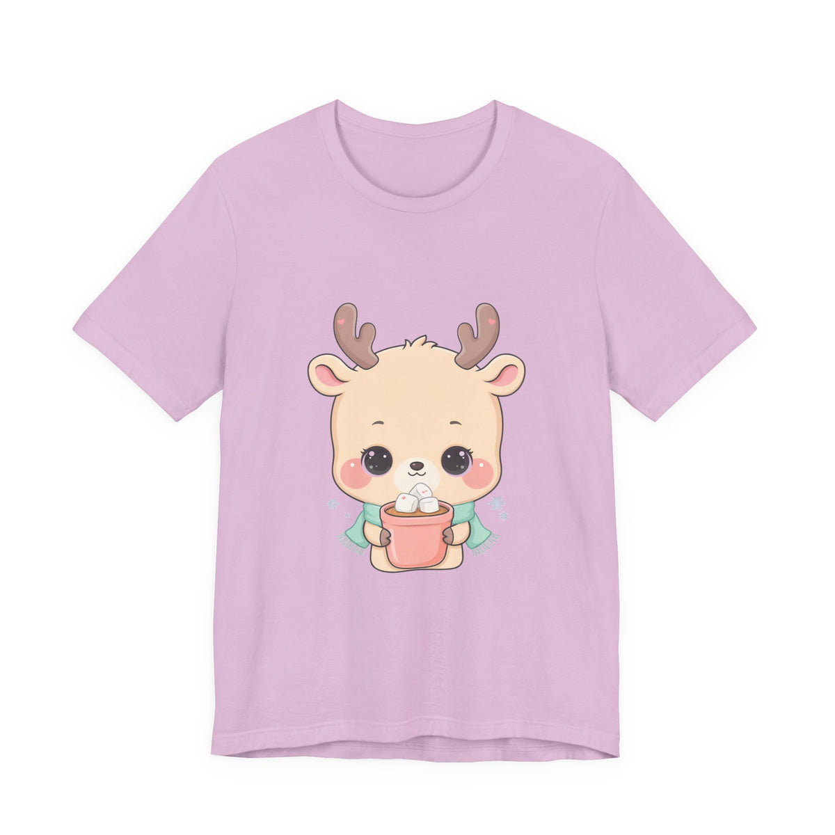 Kawaii Reindeer T-Shirt for Cozy Cocoa Season