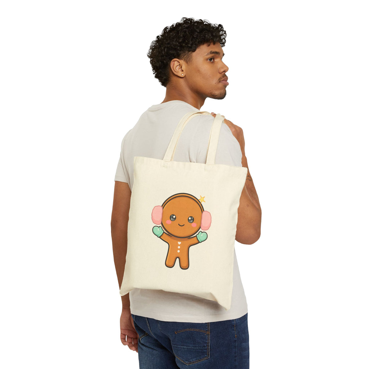Kawaii Gingerbread Tote Bag for Cozy Winter Days