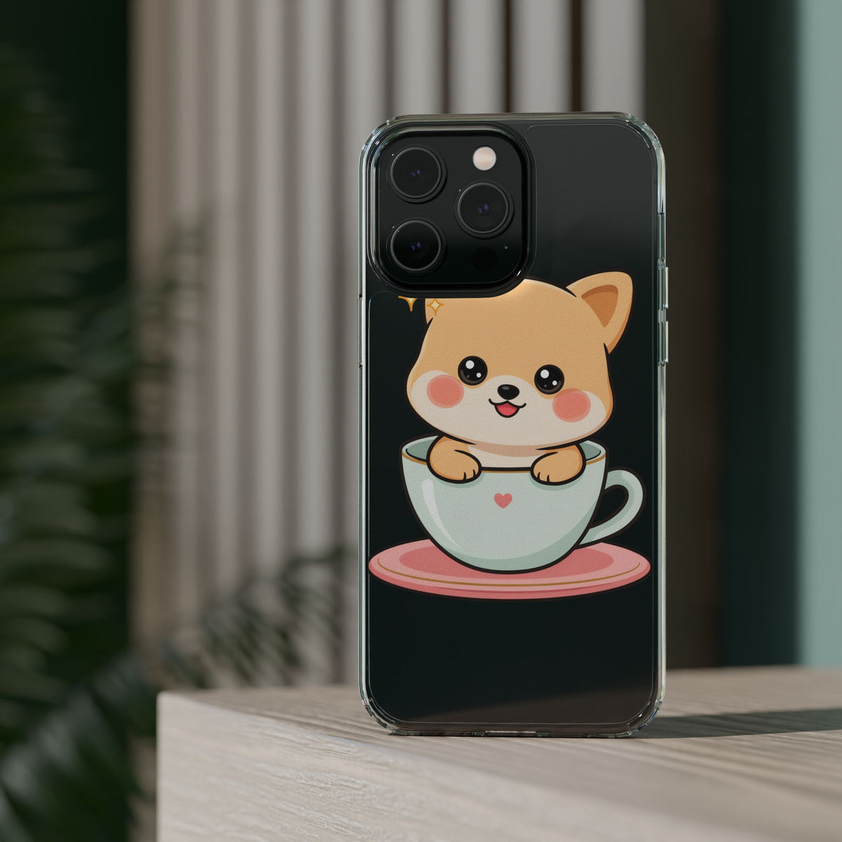 Kawaii Shiba Inu Phone Case – Cute Puppy in a Teacup