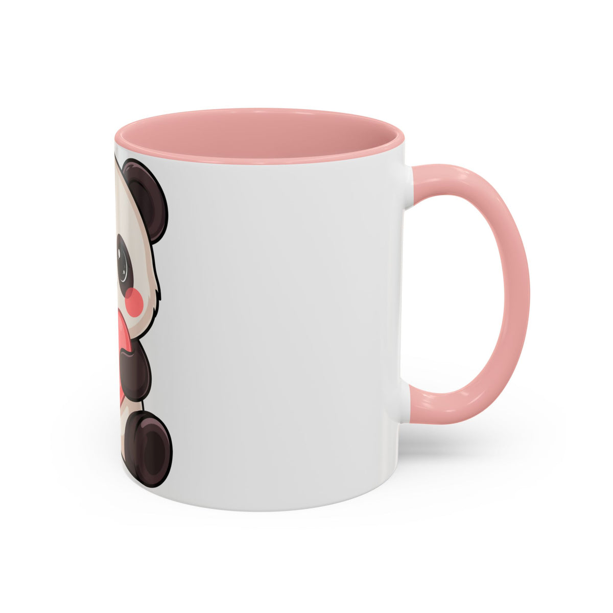 Kawaii Panda Heart Accent Coffee Mug