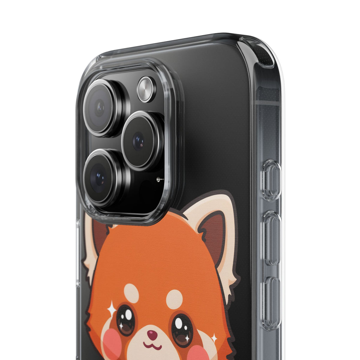 Red Panda Sushi Phone Case, Cute Kawaii Clear Case
