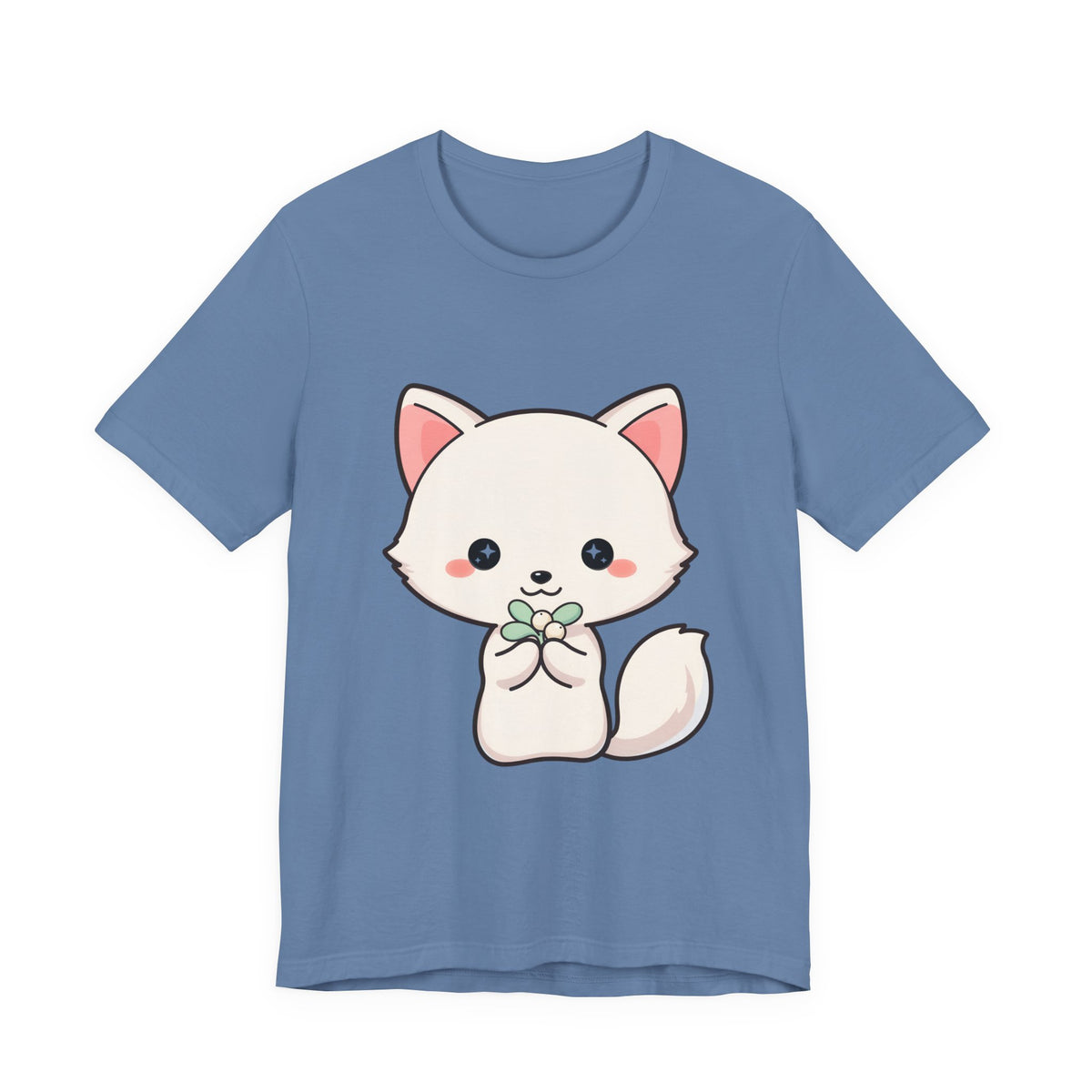 Christmas Fox T-Shirt, Cute Mistletoe Kawaii Tee