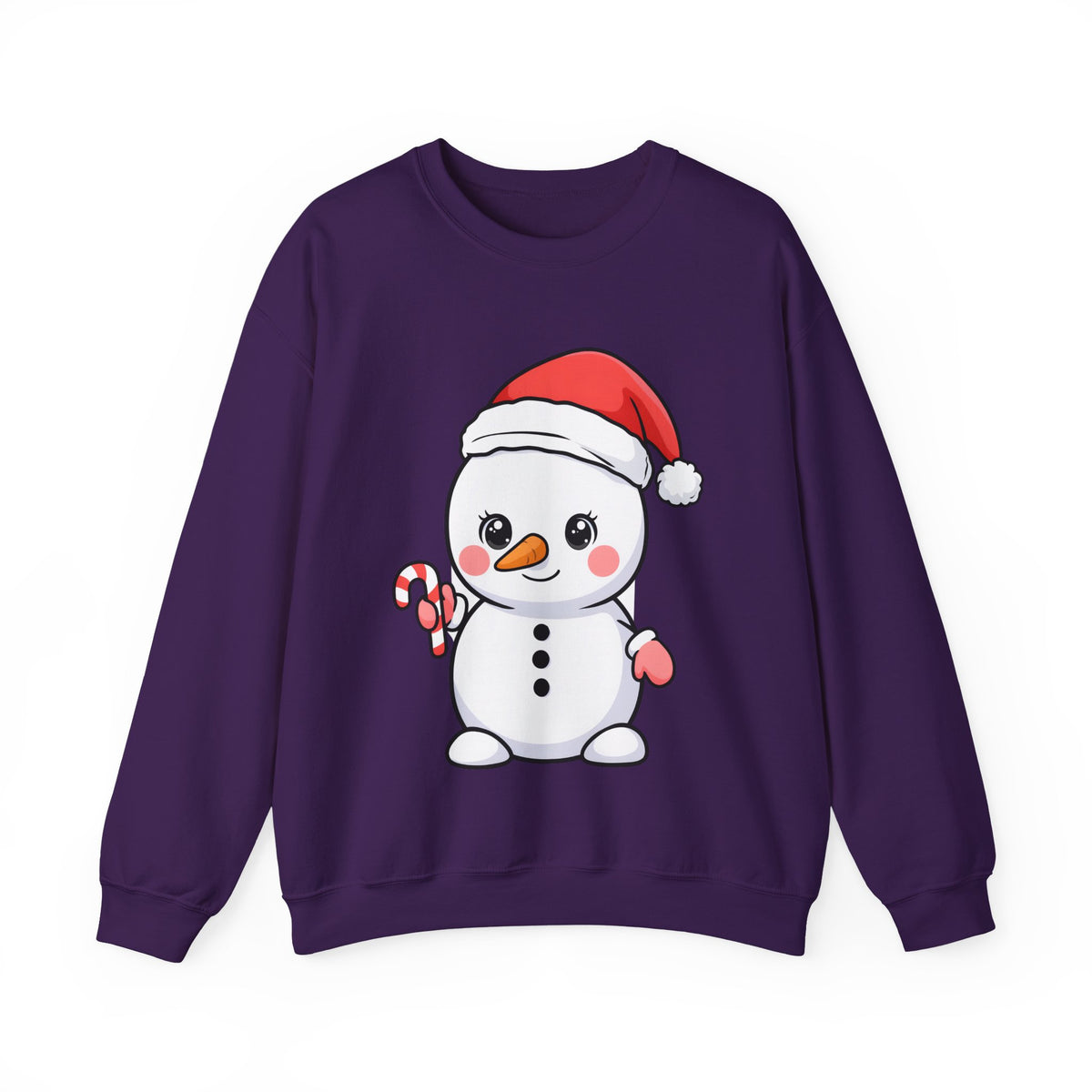 Kawaii Snowman Christmas Sweatshirt, Cute Holiday Gift