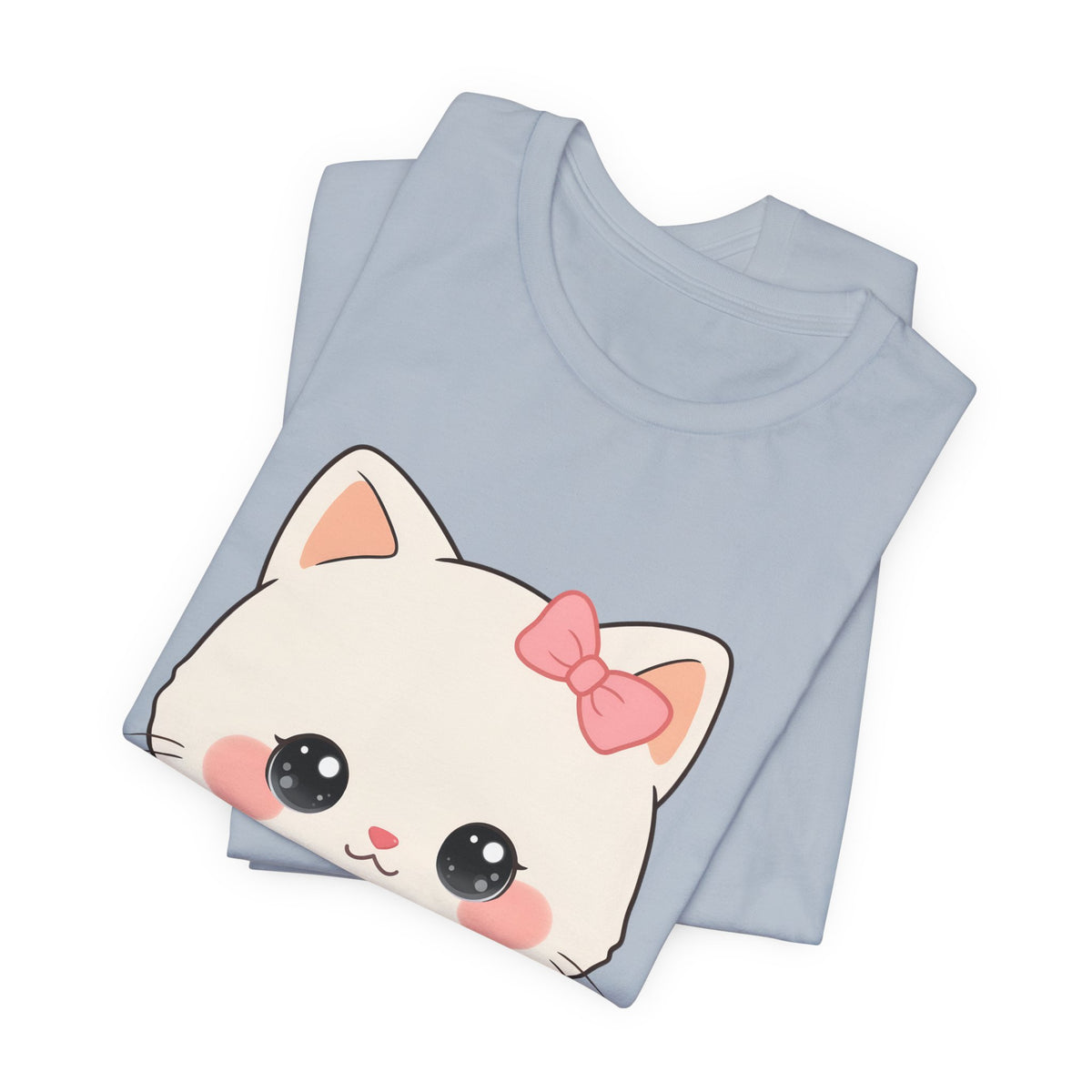 Kawaii Cat T-Shirt, Cozy Blanket Kitty for Cat Lovers
