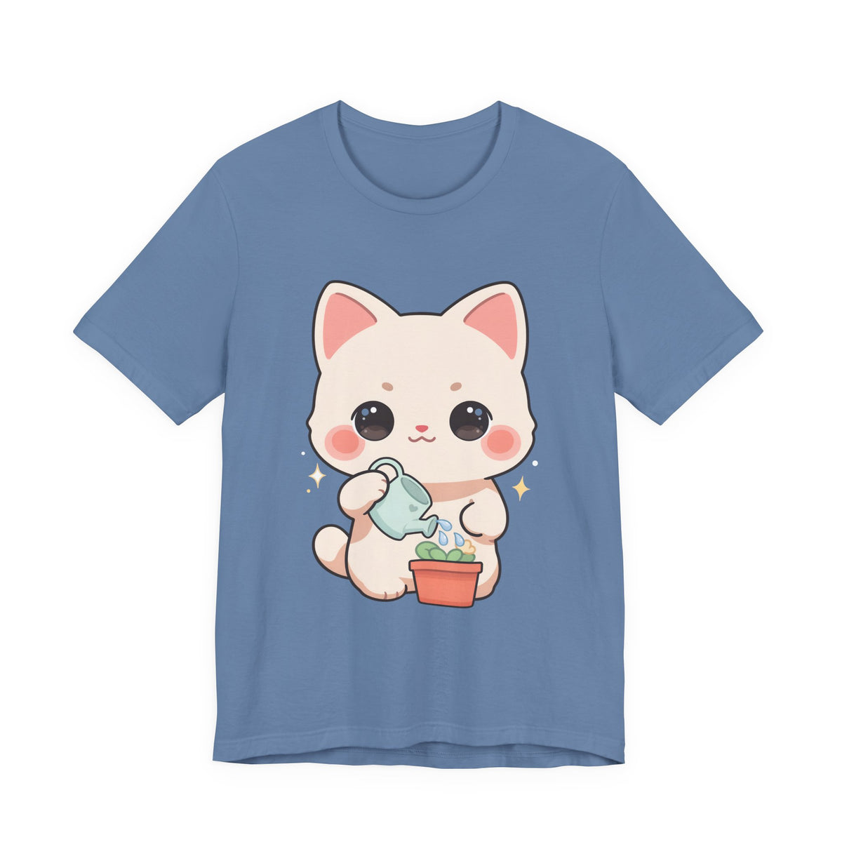 Kawaii Cat Gardening T-Shirt for Plant Lovers