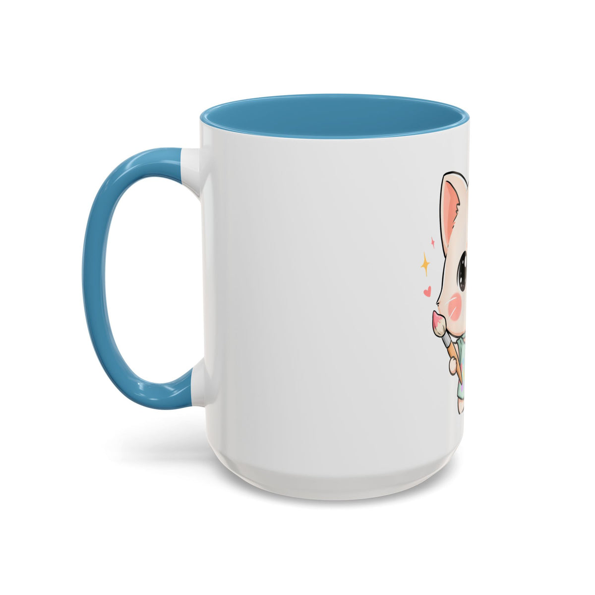 Kawaii Cat Artist Accent Coffee Mug