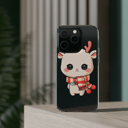 Christmas Reindeer Phone Case, Cute Kawaii Holiday Gift