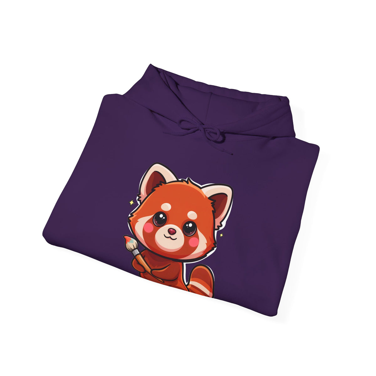 Cute Red Panda Hoodie, Kawaii Artist Sweatshirt