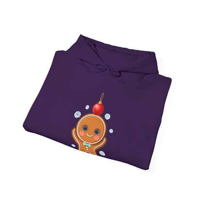 Kawaii Gingerbread Hoodie, Cute Christmas Holiday Sweatshirt