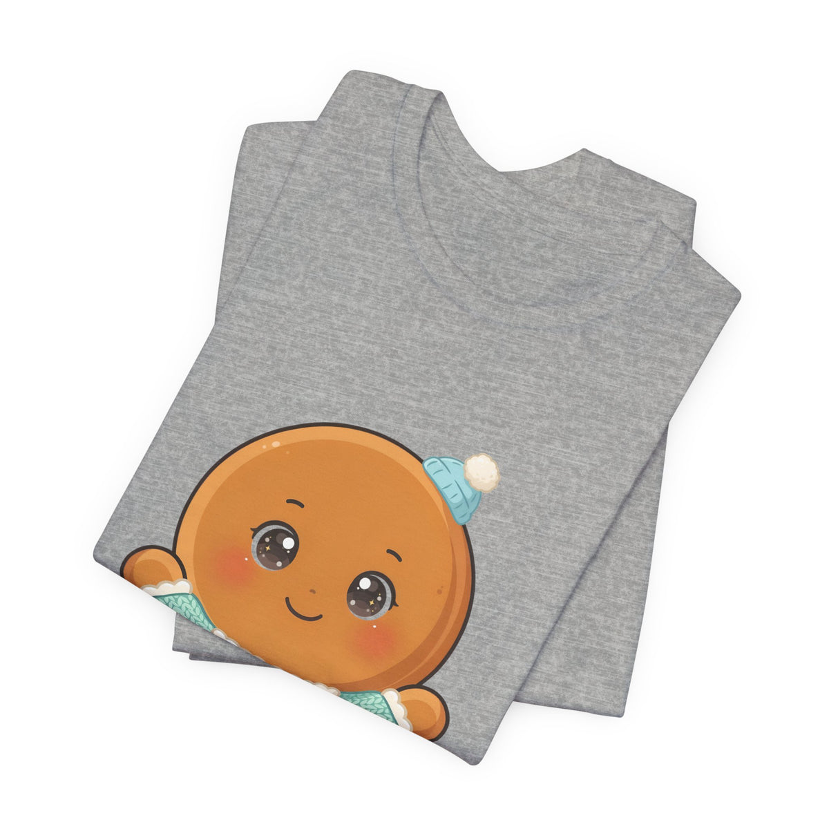 Kawaii Gingerbread Man Christmas Tee for Holiday Cheer