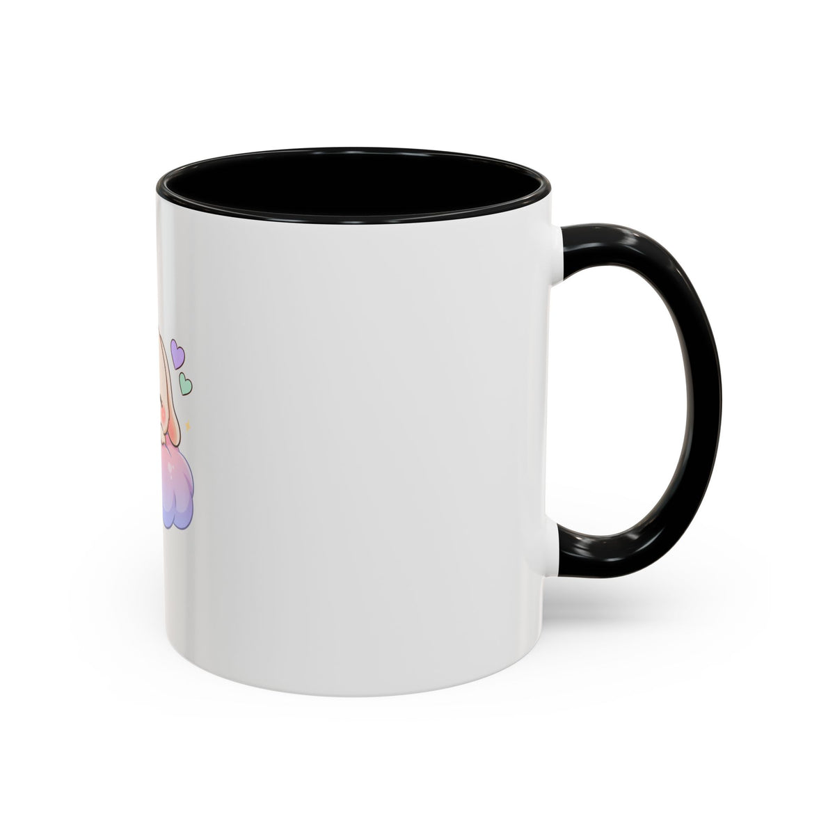 Kawaii Bunny Accent Coffee Mug, Dreamy Cute Animal Gift