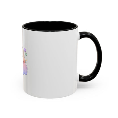 Kawaii Bunny Accent Coffee Mug, Dreamy Cute Animal Gift