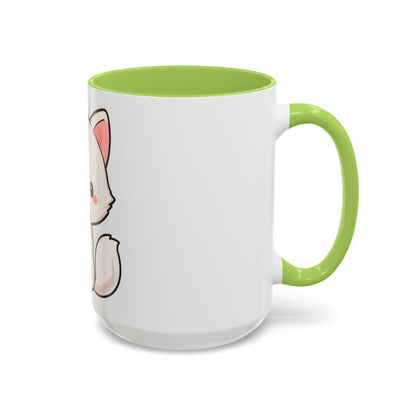 Kawaii Arctic Fox Christmas Accent Coffee Mug