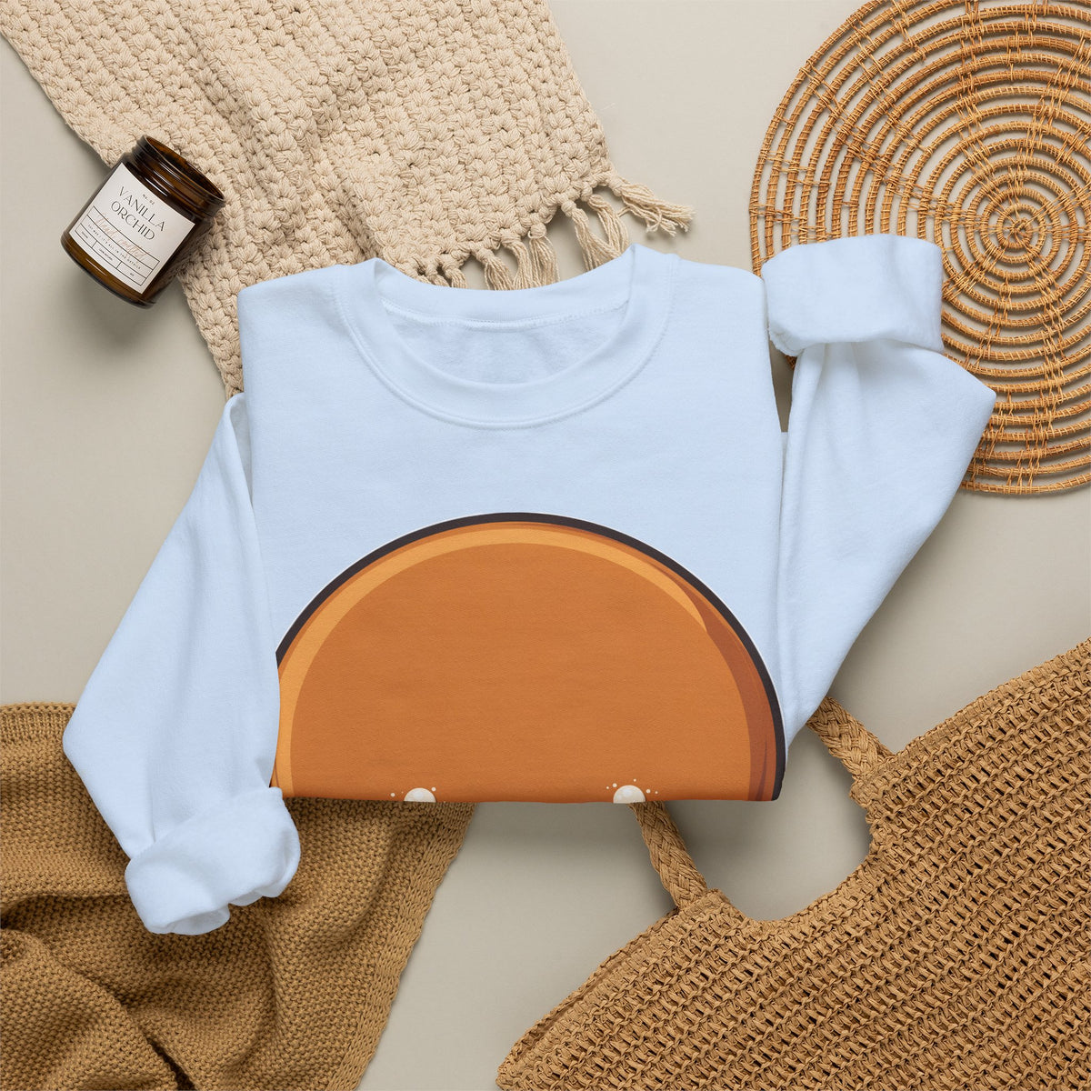 Gingerbread Man Sweatshirt, Cute Kawaii Christmas Crewneck