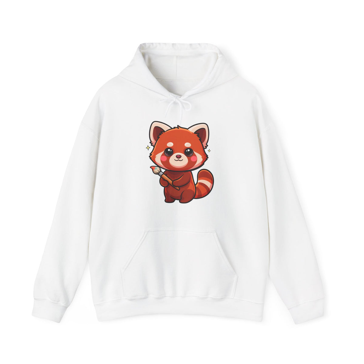 Cute Red Panda Hoodie, Kawaii Artist Sweatshirt