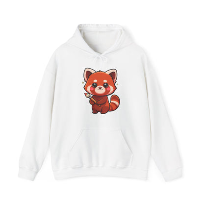 Cute Red Panda Hoodie, Kawaii Artist Sweatshirt