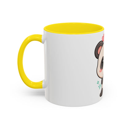 Kawaii Panda Coffee Mug, Cute Sushi Lover Accent Mug