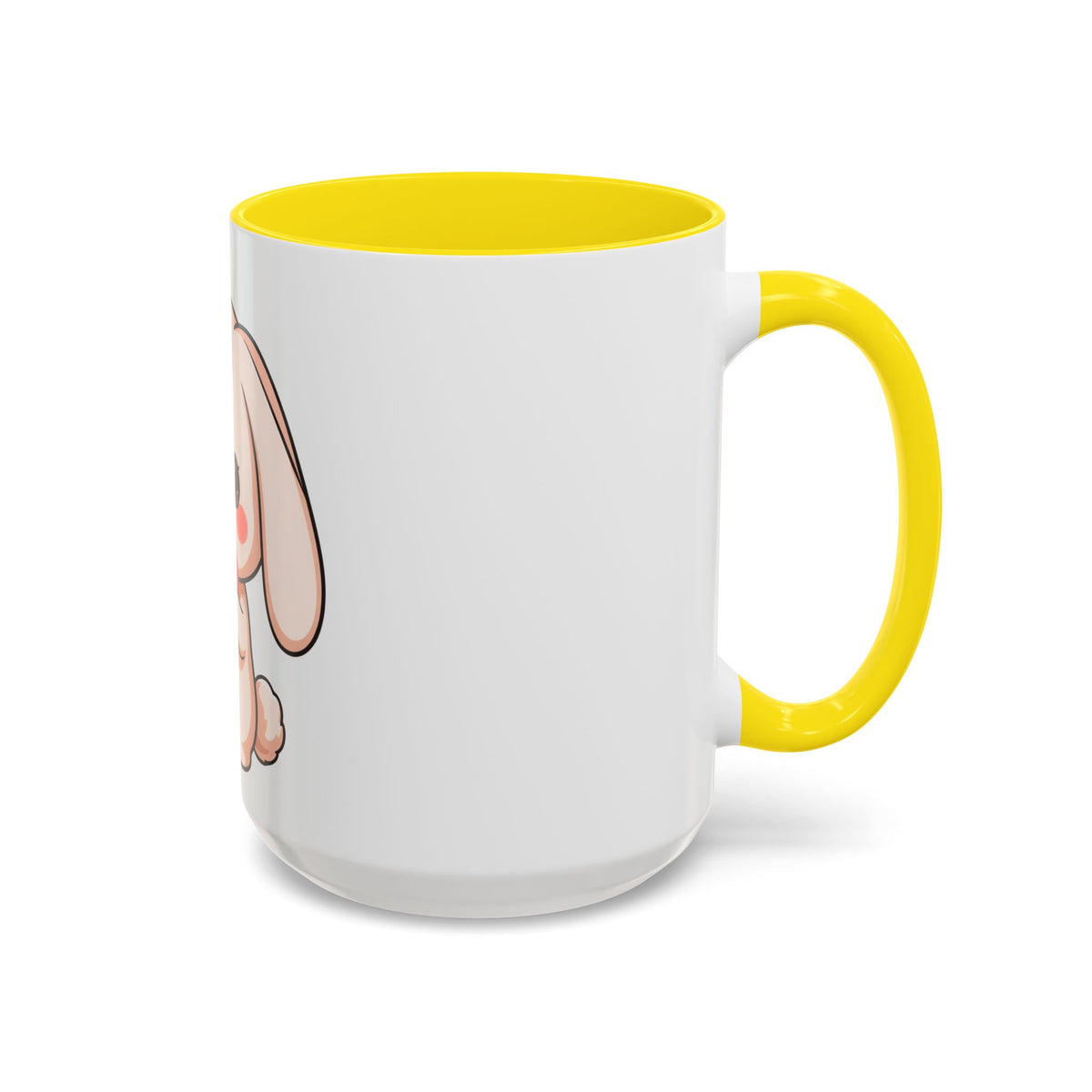 Kawaii Bunny Accent Coffee Mug with Heart, 11oz or 15oz