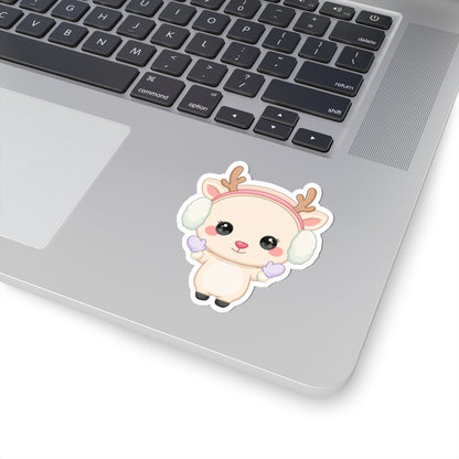 Kawaii Reindeer Sticker for Cozy Winter Cheer