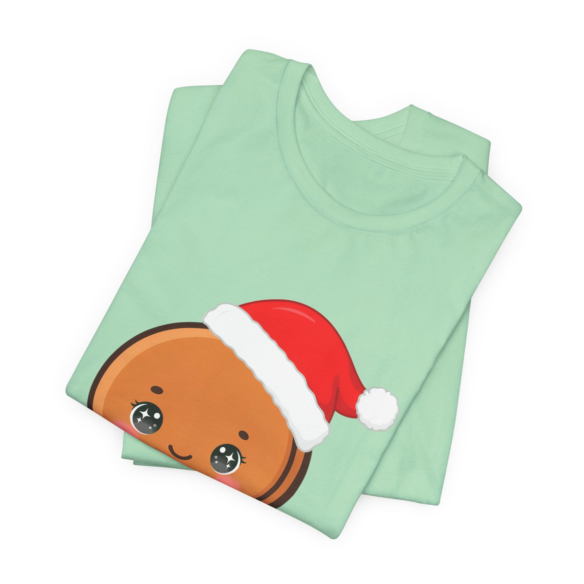 Gingerbread Man Christmas T-Shirt, Cute Kawaii Holiday Tee