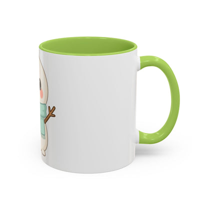 Kawaii Snowman Accent Coffee Mug for Cozy Cocoa Fans