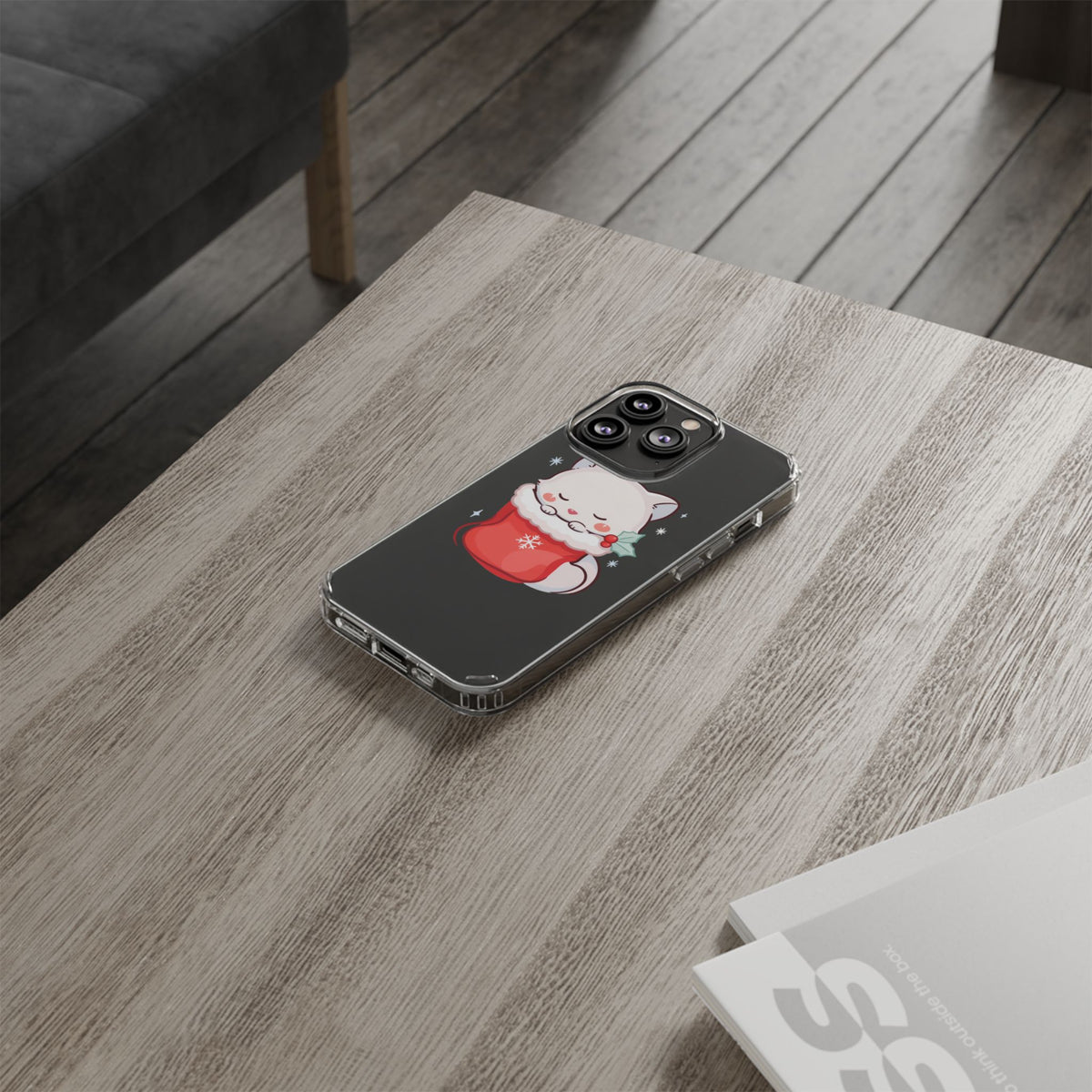 Christmas Fox Phone Case, Cute Holiday Stocking Gift