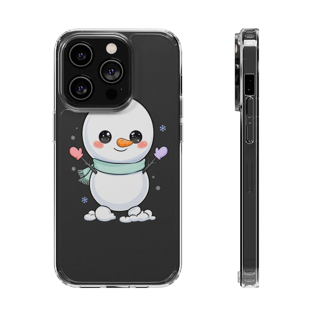 Kawaii Snowman Clear Impact-Resistant Case