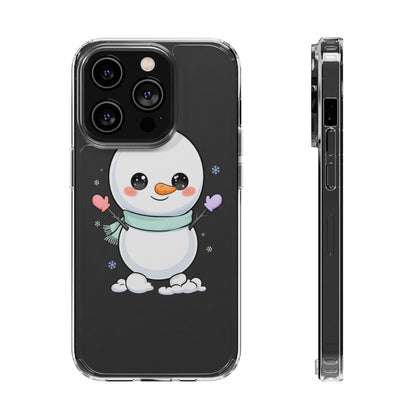 Kawaii Snowman Clear Impact-Resistant Case