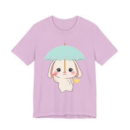 Kawaii Bunny T-Shirt, Cute Umbrella Rabbit Tee