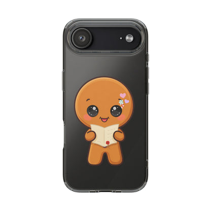 Gingerbread Man Phone Case, Cute Christmas Letter Reader