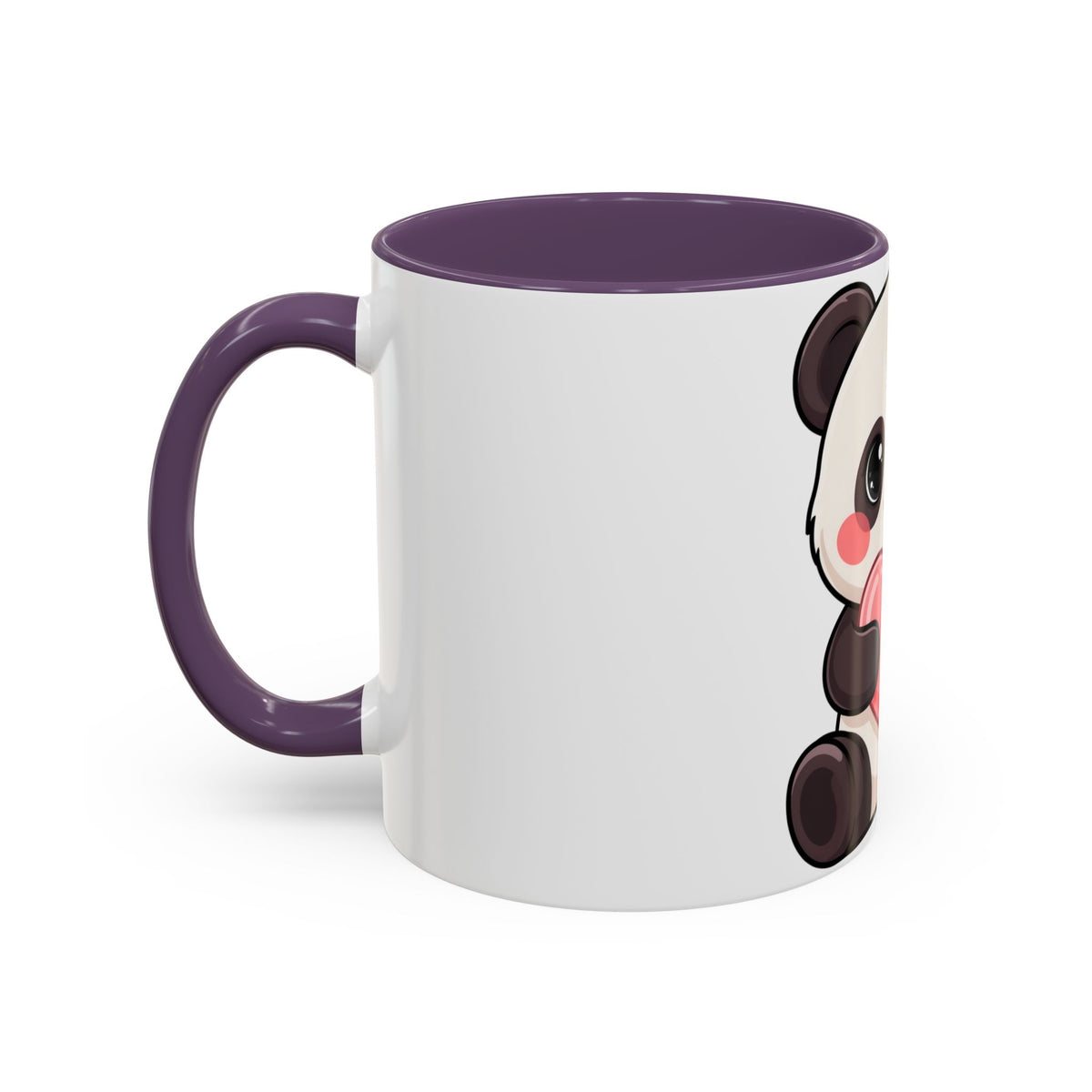 Kawaii Panda Heart Accent Coffee Mug