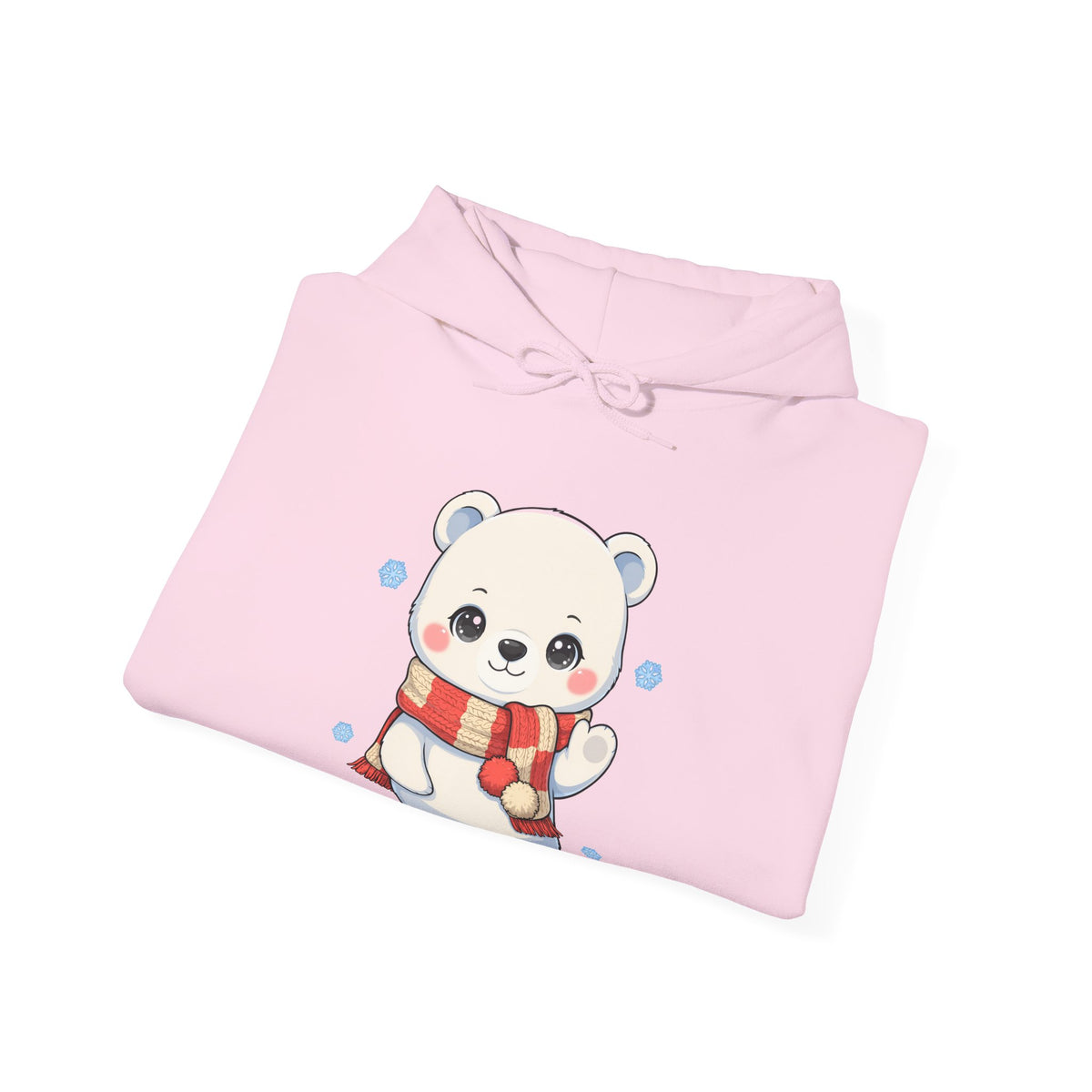 Kawaii Polar Bear Christmas Hoodie, Cozy Holiday Sweatshirt
