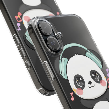 Kawaii Panda Phone Case with Headphones