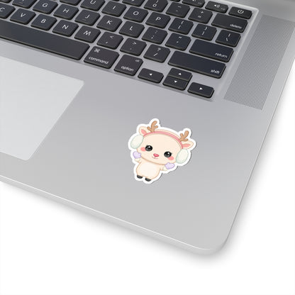 Kawaii Reindeer Sticker for Cozy Winter Cheer