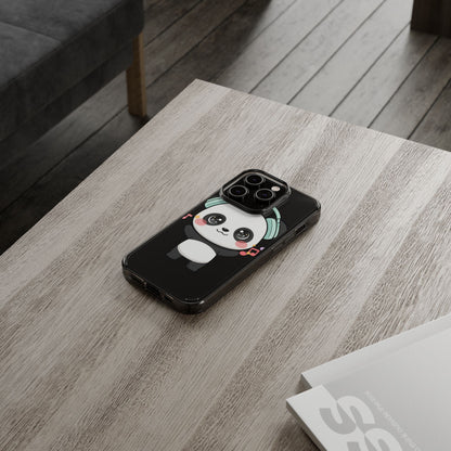 Kawaii Panda Phone Case with Headphones