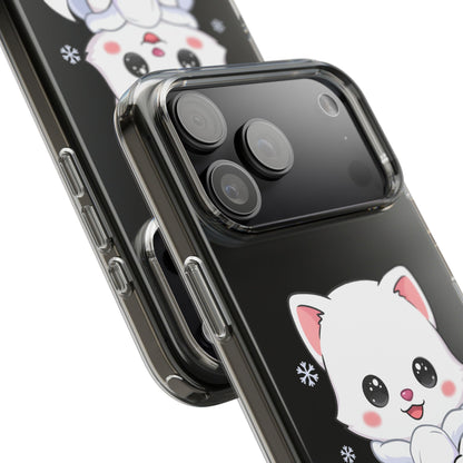 Kawaii Arctic Fox Phone Case, Cute Snow Day Gift