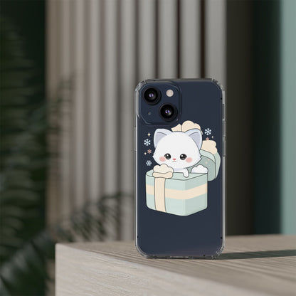 Kawaii Arctic Fox Clear Impact-Resistant Phone Case