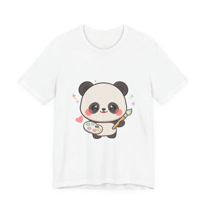 Kawaii Panda Artist T-Shirt for Creative Panda Fans