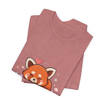 Kawaii Red Panda T-Shirt, Cute Sleeping Animal Tee