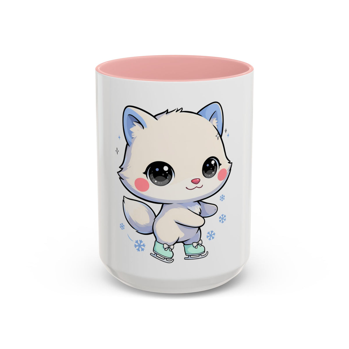 Kawaii Arctic Fox Mug for Cozy Winter Coffee Breaks