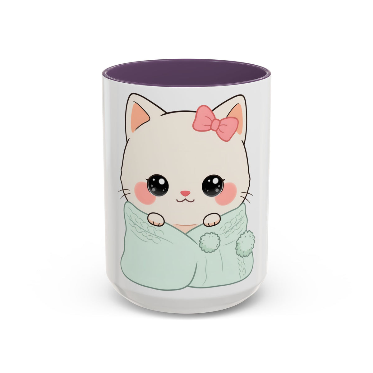 Cozy Cat Accent Mug for Kawaii Cat Lovers