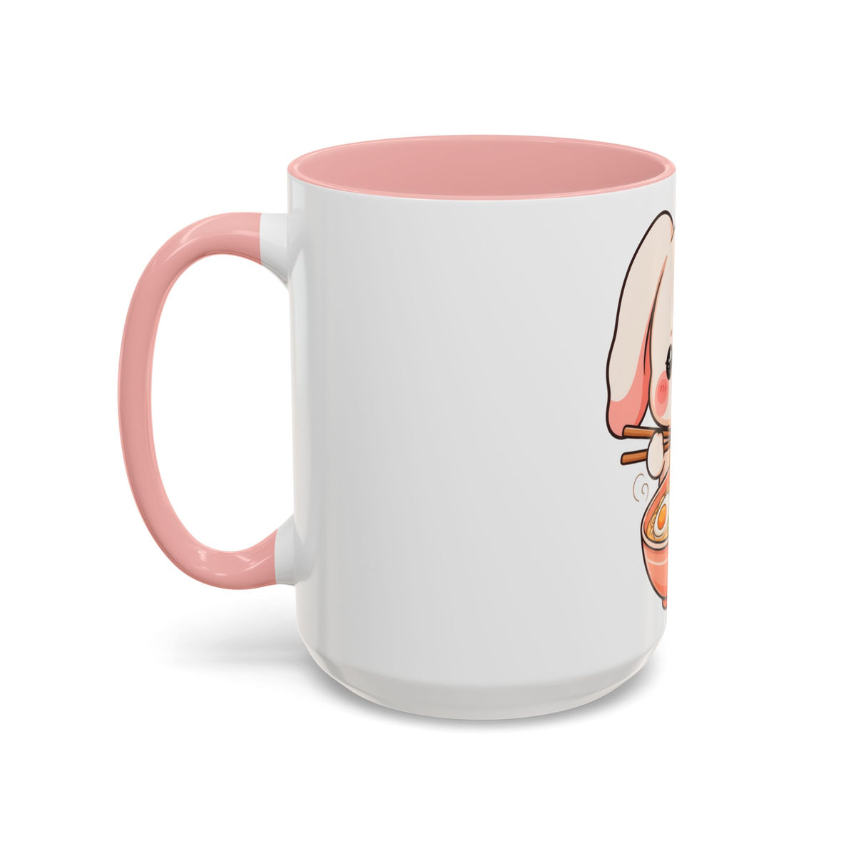 Kawaii Ramen Bunny Accent Coffee Mug, 11 oz or 15 oz