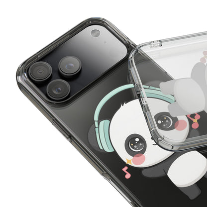 Kawaii Panda Phone Case with Headphones