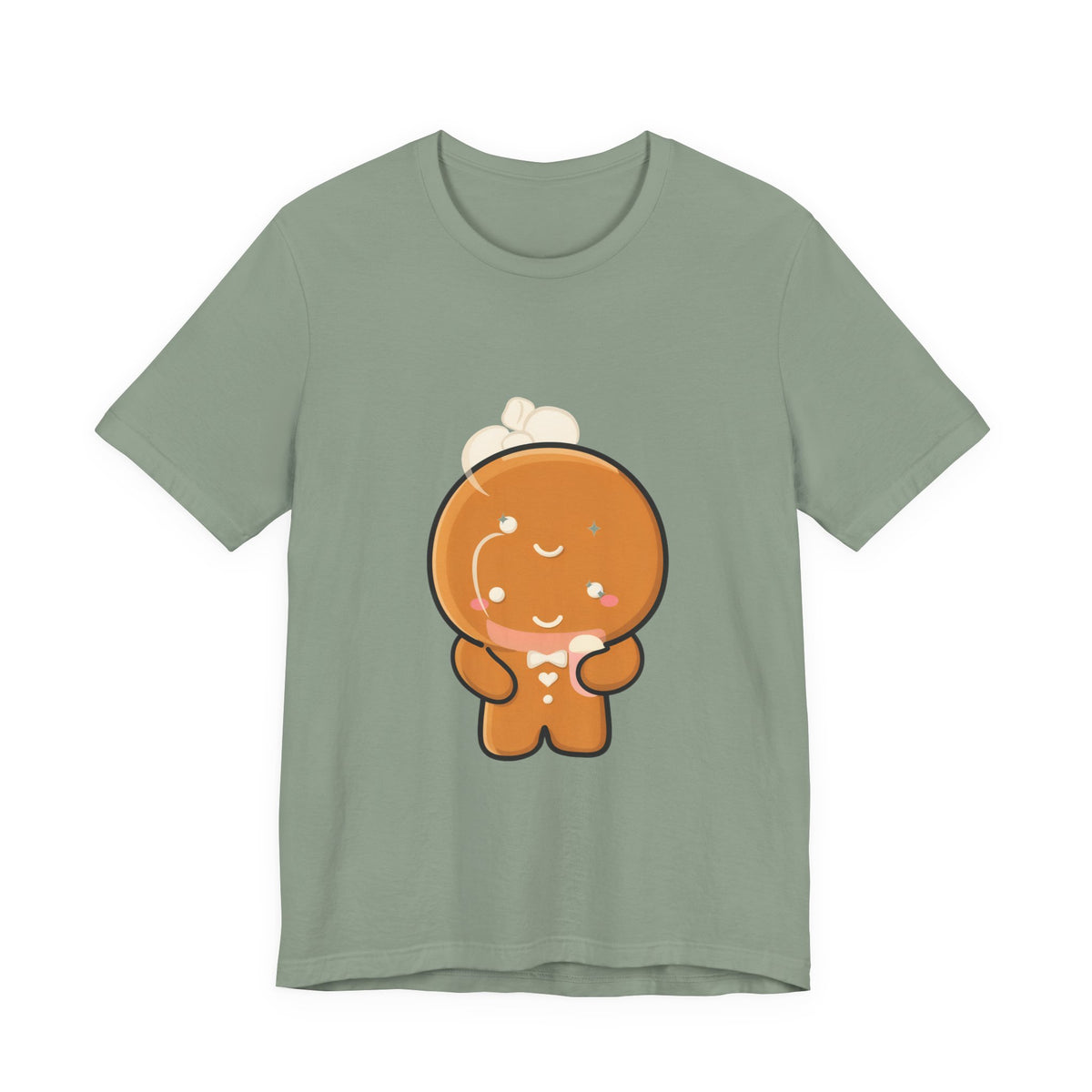 Kawaii Gingerbread Man T-Shirt for Cozy Cocoa Fans