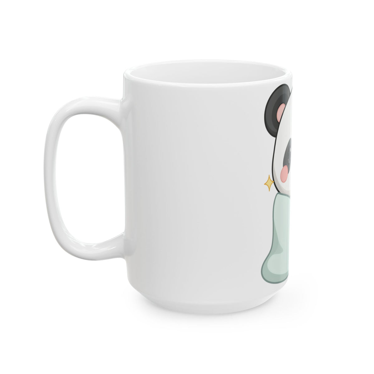 Cozy Panda Mug, Kawaii Blanket Buddy Ceramic Cup